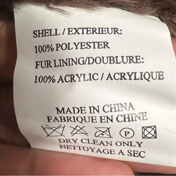 LYNDAS NEWYORK FAUX LEATHER/FUR FULL LENGTH Women JACKET XL 14-16 - Picture 6 of 6